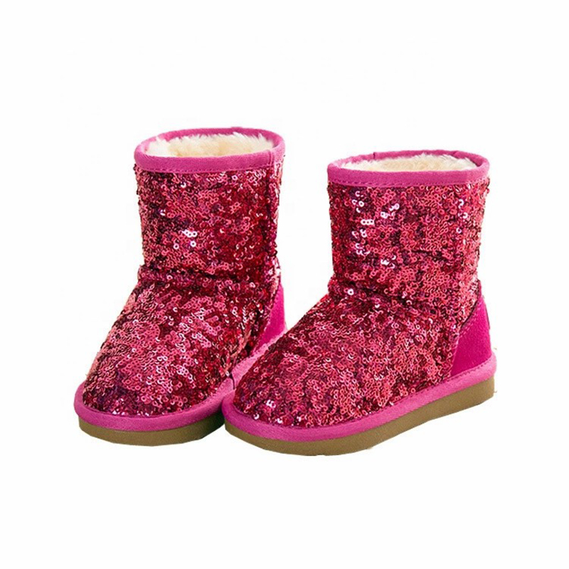 Sequins girls boots kids winter snow boots bling paillette children shiny ankle boots Featured Image
