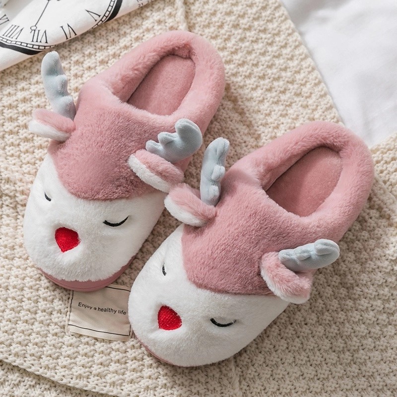 ew design women cozy plush open toe cross straps home indoor slippers Featured Image