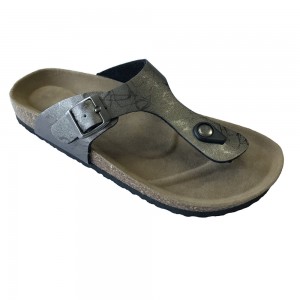Classic Casual Comfort Thong Sandal With Cork Footbed For Lady