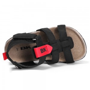 New Arrival Fashion Design High-class Nylon Straps Kids Toddler Boys Summer Cork Footbed Sandals