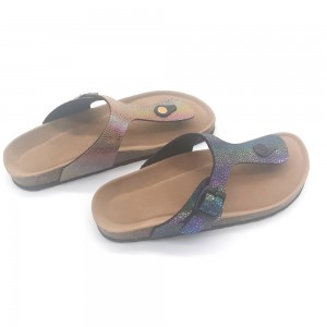 2022 New Arrival High Quality lady’s Flat Slip-on Cork Comfort Sandals Summer Slides with Soft Cushion