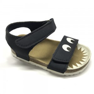 New Item Good Quality Velcro Strap Cork Footbed Cartoon Kids Boys Sandals