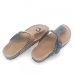 2022 New Arrival High Quality lady’s Flat Slip-on Cork Comfort Sandals Summer Slides with Soft Cushion