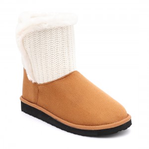 Good Design Lady Knitted Short Winter Boots By Byring Shoes