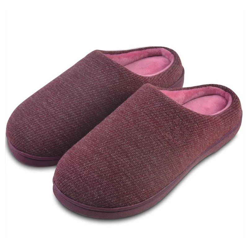 Memory Foam Indoor Outdoor Slippers for Women Men with Coral Fleece Lining, Slip on Clog House Slippers Non-Slip Home Shoes Featured Image