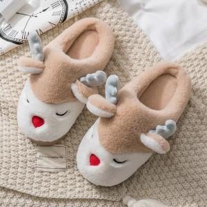 ew design women cozy plush open toe cross straps home indoor slippers