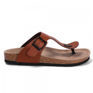 High Quality and Classic Durable Genuine Leather with Cork Foot-bed Bio Sandals For Women