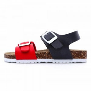 Hotsale Nice Kids Summer Toddler Boys Bio Cork Sole Sandals with Soft Cow Leather Foot-bed Birken Style