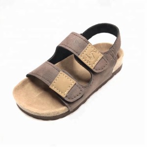 Boys sandals with comfortable design children cork sole sandals