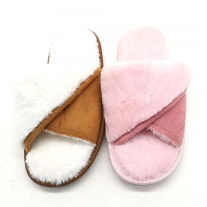 Factory High quality Wholesale Warm Indoor Outdoor Shoes Memory Foam Fur Slipper for Women