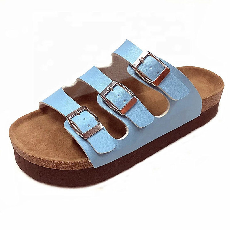 Wholesale China Women Ladies Fashion straps style cork sole Platform EVA Height Sandals with soft padded insole Featured Image