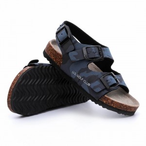 Fine Quality Sandals for Toddler Boys Kids Children with Comfortable Design and Cork Sole Foot-bed
