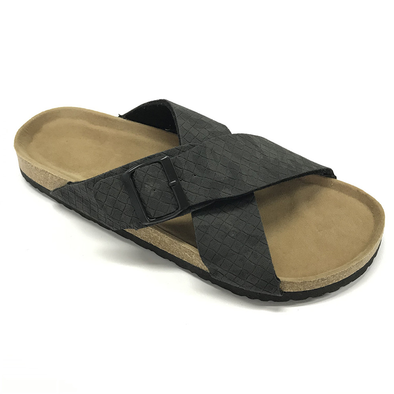 Byring Shoes Footbed Casual Comfort Cross Strap Men Slipper Sandal Featured Image