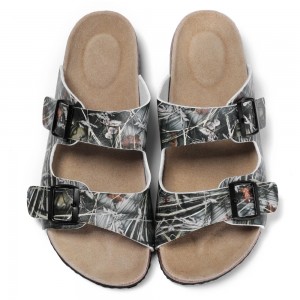 New Pattern Good Quality Men’s Buckle Straps Summer Sandals with Comfortable Cork Foot-bed