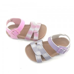 New Arrival Good Design Fashion Birkie Style Bio Cork Sole Beautiful Sandals for Kids Children Little Girls