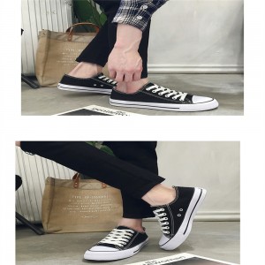 Good Price 2-time Vulcanized Men and Women Unisex Low Top Lace-up Canvas Shoes Sneakers