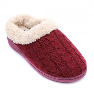 The Classic Knitting Wool Clog Winter Slipper For Lady
