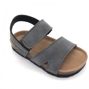 Factory Wholesale High Quality Pu Nubuck Straps Summer Kids Boys Sandals