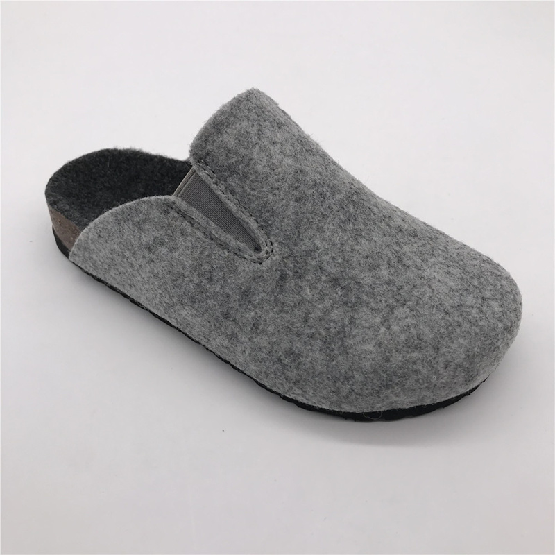 Factory Prime Quality Kids Boy Felt Clogs Slippers for Indoor Outdoor with Comfortable Bio Cork Foot-bed Featured Image