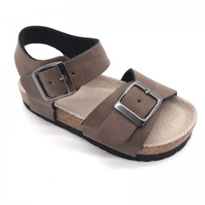 Direct Factory Product High Quality Kids Boys Children Bio Cork Sandals with Comfortable Memory Foam Cushion