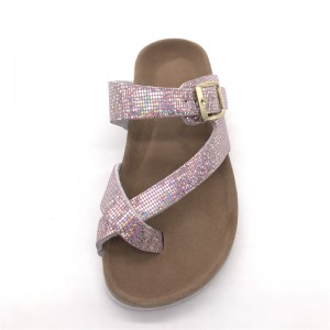 2021 New Style Fashionable Design with Comfortable Micro Fibre Insole and Cork Sole Foot-bed Toddler Kids Girls Summer Sandals
