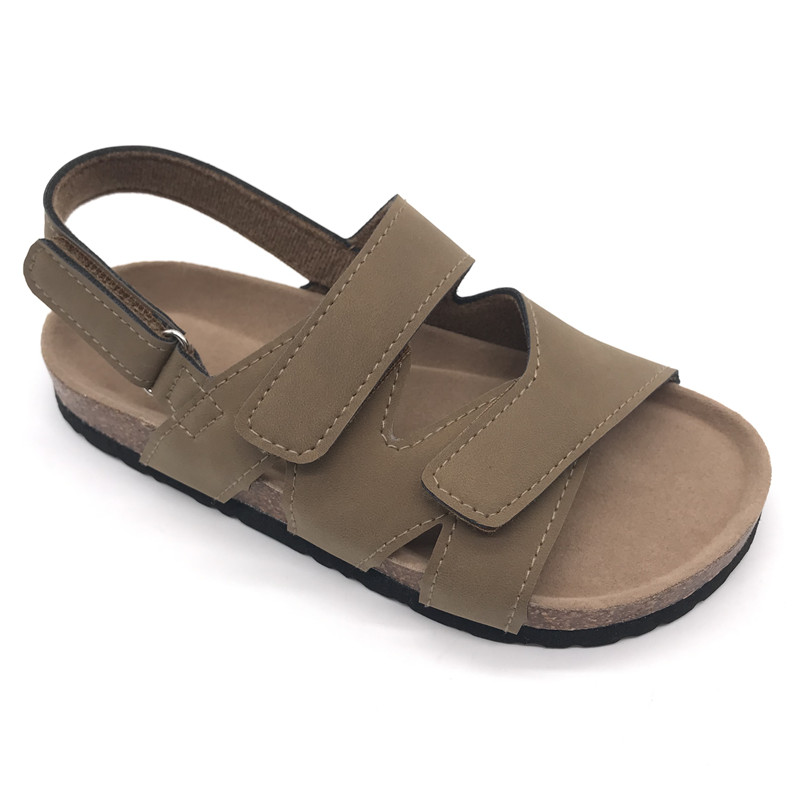 2021 Facotry New Style Fashion Design Good Quality Kids Toddler Boys Summer Cork Footbed Sandals Featured Image