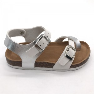 New Style Classical Design with Comfortable Micro Fibre Insole and Cork Sole Foot-bed Toddler Kids Girls Sandals