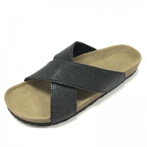 A Cross Strap Lady Cork Foot Bed Comfort Sandal and Slipper from Ningbo Byring Shoes