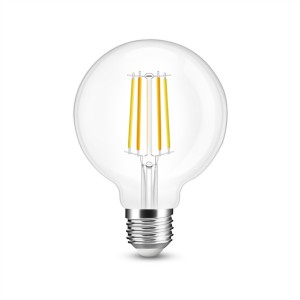 Dimmable Smart Filament Bulb E27 ቪንቴጅ ከተጣጣመ ነጭ 2200-6500K CBT ጋር