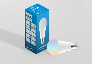 I-RGBCCT /CCT Smart Bulb Color E26/E27/B22 NgeMibala eyi-16million kunye ne-CBA enokutyibilikayo emhlophe/emhlophe kuphela etyibilikayo.