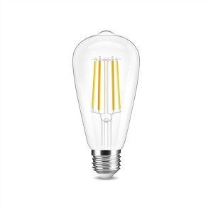 Lampa fîlamentê ya Smart E27 Vintage ya Dimmable Bi spî ya 2200-6500K CBS