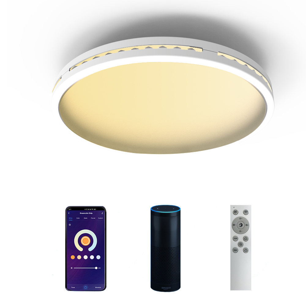 China Cheap price Philip Hue Lighting - RGBCCT /CCT Smart led flush mount ceiling light  With 16million Colors & tunable white/only tunable white CCF – C-Lux