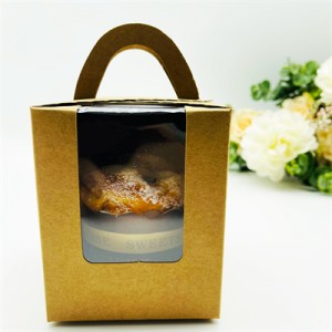 Cupcake Box Con Manico E Finestra Personalizzato All'ingrosso |Luce del sole