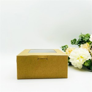 Cupcake Kraft Paper Bakery Boxes Packaging Suppliers |მზის შუქი