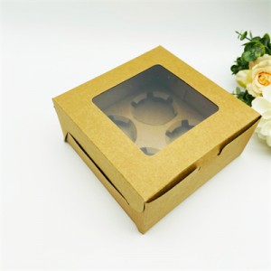 4 cajas para cupcakes con inserciones cuadradas, caja de reciclaje para bricolaje |Brillo Solar