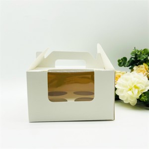 4 Cupcake хайрцаг Sqaure оруулга Diy дахин боловсруулах хайрцаг |Нарны туяа