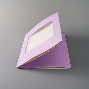 Square Scalloped Tall Cake Box Purple | SunShine