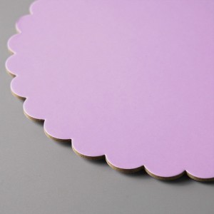 Square Scalloped Tall Cake Box Purple | SunShine