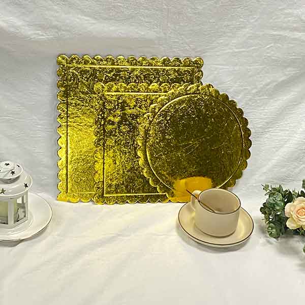 Factory directly supply Small Cake Board - Mini Small Gold Round  Diy Cake Base Boards Wholesale | Sunshine – Sunshine detail pictures