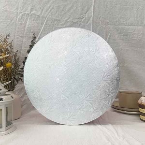 Custom Round Cake Drum White Silver Wholesale |SunShine