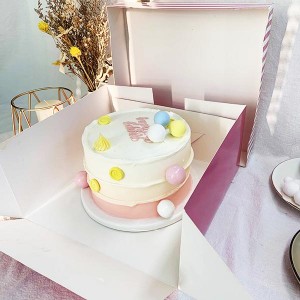 High Quality Cake Box Enpresyon Custom OEM Manifakti |Sunshine