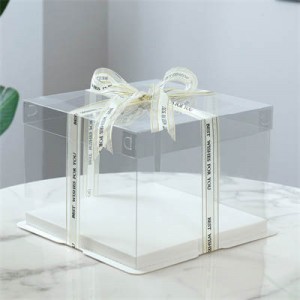 8Inch Cake Box Transparent Brithday Gift Box Clear Design |soles