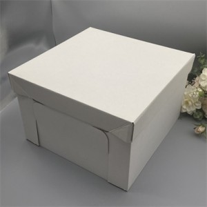 10X10X10 کیک باکس سادہ سفید کاغذ بلک حسب ضرورت |دھوپ