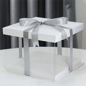 흰색 뚜껑 광장 베이커리 공급 업체와 10인치 케이크 상자 |햇빛