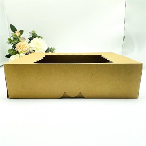 Kraft White Cake One Piece Cardboard Box |Tîrêja tavê