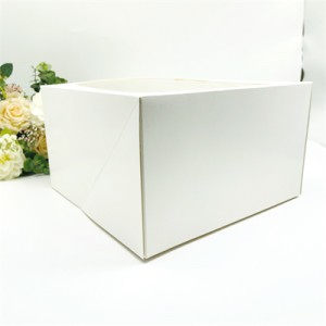 Цільна коробка для торта оптом з білого картону |Сонечко