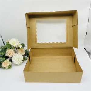 Jednoczęściowe pudełko kartonowe Kraft White Cake |Światło słoneczne
