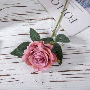 MW03336 Roses artificielles tige courte mariage fleur florale décoration de bureau à domicile
