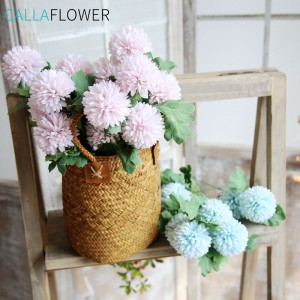 DY1-1087 Flores artificiales de seda blanca de diente de león de flores en aerosol para decoración de bodas para el hogar