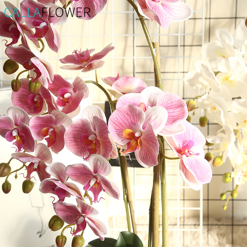 MW18904 Штучныя архідэі фаленопсісы Real Touch Latex Butterfly Moth Orchid Wedding Decor